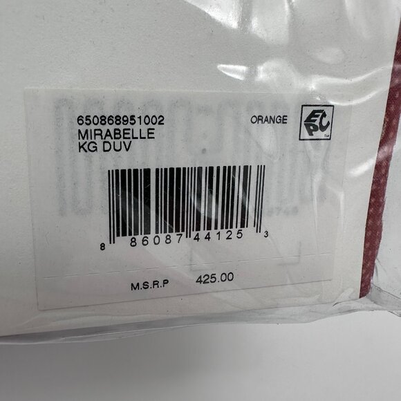 Ralph Lauren Mirabelle King Cotton Floral Duvet Cover, 108" x 96", Orange/Blue - Picture 11 of 12